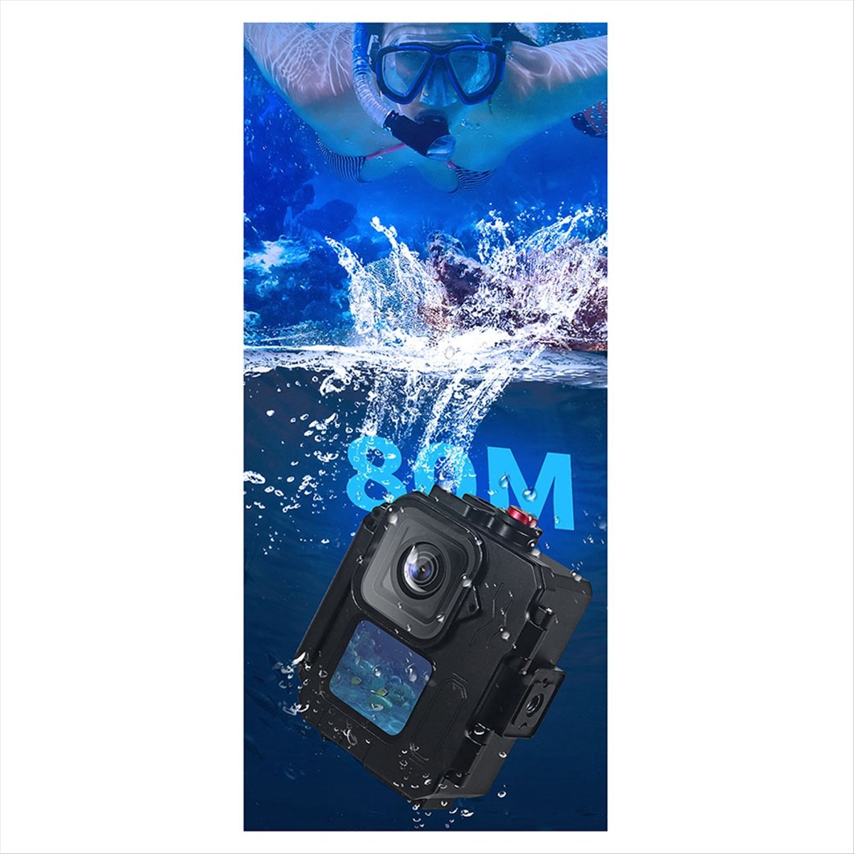 Underwater Camera - Carcasa Impermeable N05R 80M con Marco