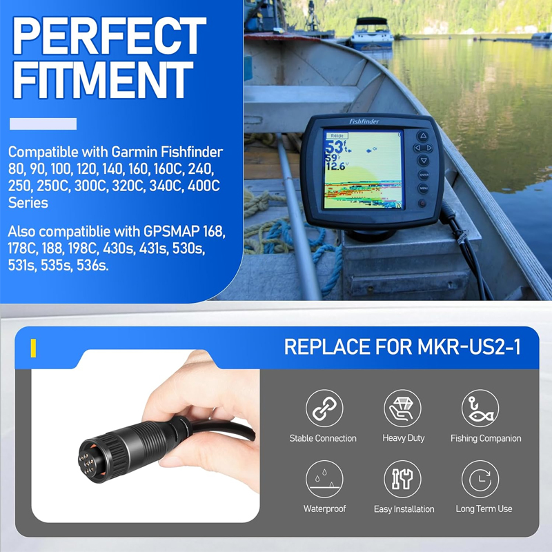 Compatible con los detectores  - Fish Finder Cable reseña y precio