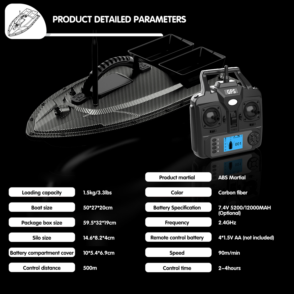 Barco de cebo a control remoto - Fishing Gps reseña y precio