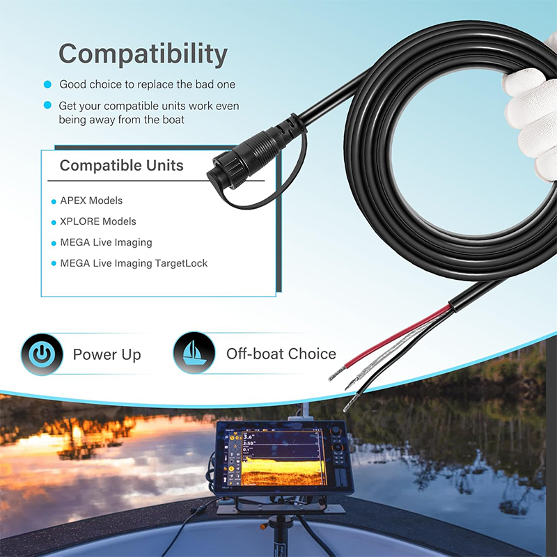 Cable de alimentación 720110-1 - Fish Finder Cable reseña y precio