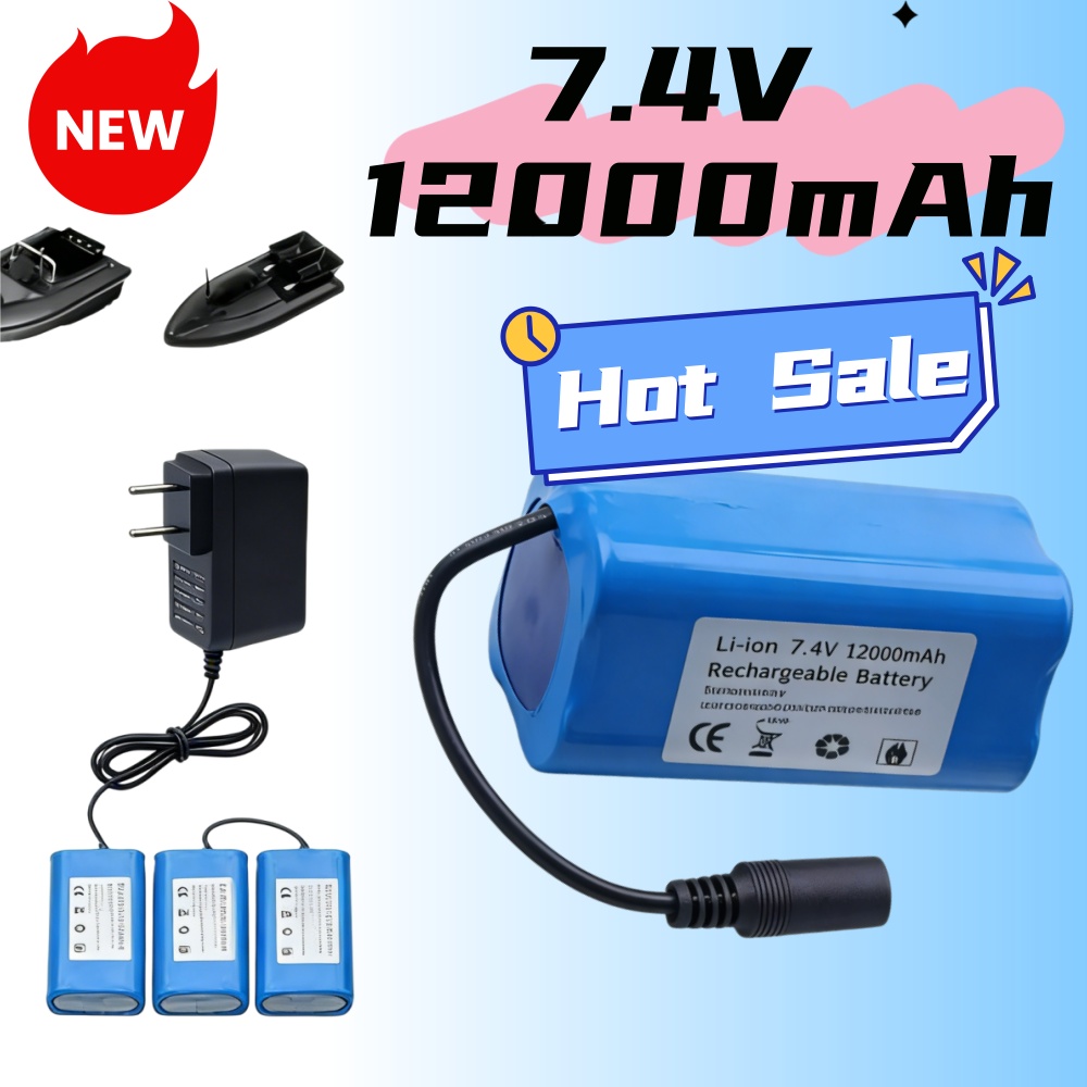 Batería de 7,4 V y 12000 mAh c - Fish Finder Charger reseña y precio