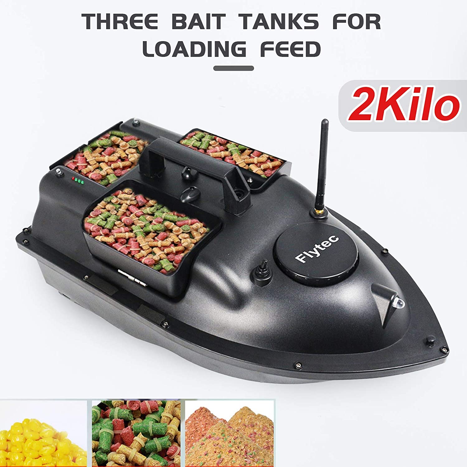 Barco Cebador Inalámbrico RC d - Fish Finder Gps reseña y precio